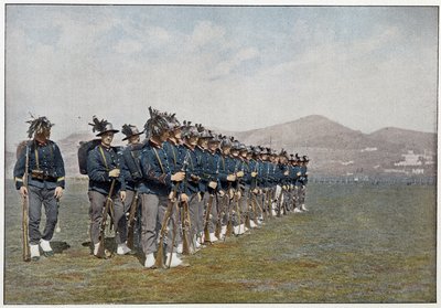 Bersagliers (Bersaglieri) deling af den italienske hær. af Unknown photographer