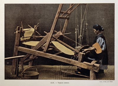 Kinesisk væver, slutningen af det 19. århundrede. af Unknown photographer