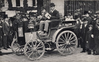 Konkurrenter har et hestefrit billøb, bil af Unknown photographer