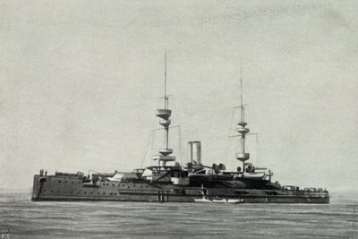 Engelsk slagskib Ocean, sænket under slaget ved Dardanellerne den 18. marts af Unknown photographer