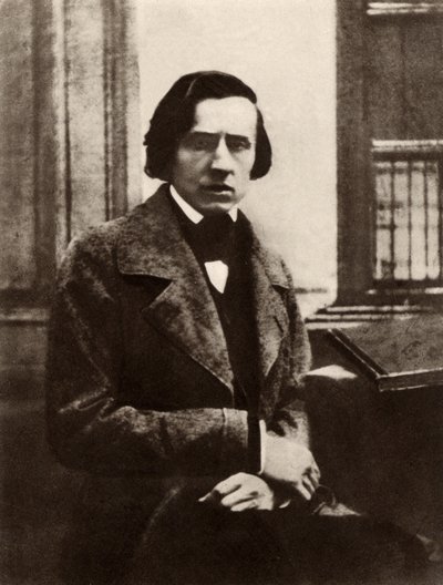 Frederic Chopin (1810-1849) polsk komponist og pianist (s/h-foto) af Unknown photographer
