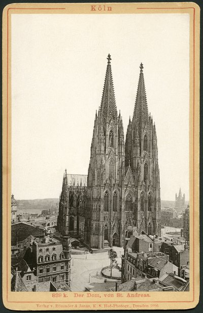 Tyskland, Nordrhein-Westfalen, Köln, domkirke, udgivet af Roemmler og Jonas, Dresden af Unknown photographer