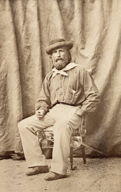 Giuseppe Garibaldi i Caserta i 1860 af Unknown photographer