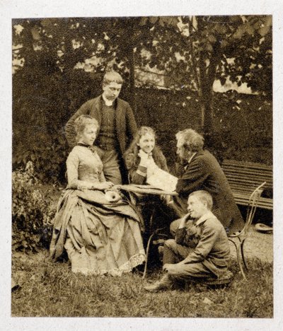 Gustave Eiffel med familie. Fotografi 1882 af Unknown photographer
