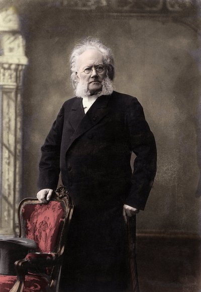 HENRIK IBSEN (1828-1906) Norsk digter og dramatiker - Portræt af Henrik (Henri) Johan Ibsen (1828-1906), norsk dramatiker af Unknown photographer