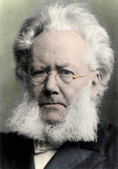HENRIK IBSEN (1828-1906) Norsk digter og dramatiker - Portræt af Henrik (Henri) Johan Ibsen (1828-1906), norsk dramatiker af Unknown photographer
