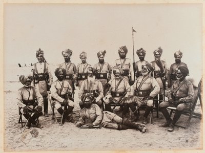 Indiske officerer fra det 9. bengalske kavaleri, 1885 af Unknown