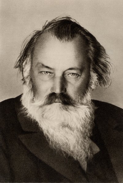 Johannes Brahms (1833-1897) tysk komponist (tryk) af Unknown photographer