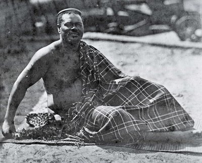 Kong Cetshwayo i eksil i Cape Town af Unknown photographer