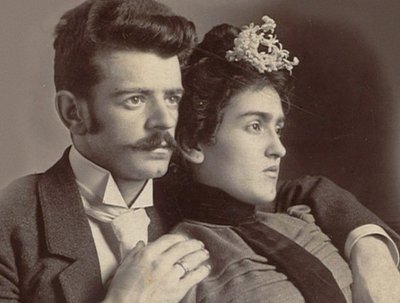 Matilde Calderón og Guillermo Kahlo, Frida Kahlos forældre (foto) af Unknown photographer