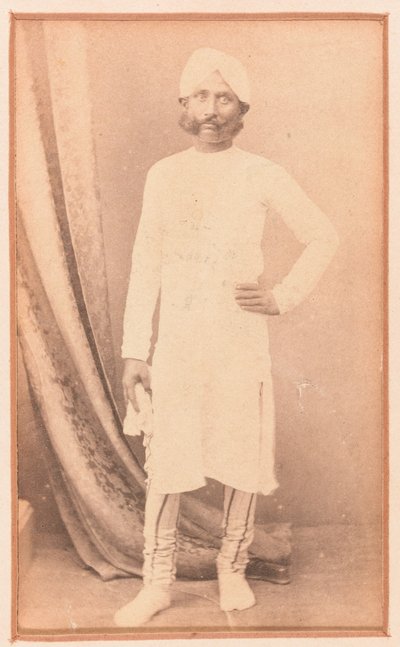 Misr Kanouji Lal, indianeren, der hjalp Thomas Kavanaghs unddragelse ved belejringen af Lucknow, 1857 ca. af Unknown photographer