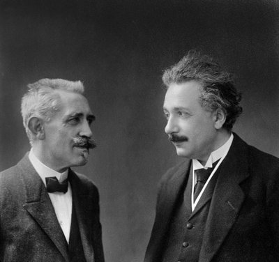 Paul Langevin og Albert Einstein af Unknown photographer