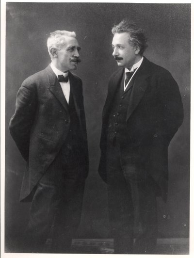 Paul Langevin og Albert Einstein af Unknown photographer