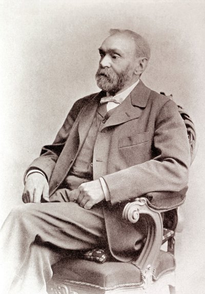 Portræt af Alfred Nobel. Fotografering. 19. århundrede. af Unknown photographer