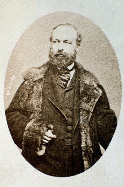 Portræt af Antonio Bazzini, italiensk komponist og violinist (s/h foto af Unknown photographer