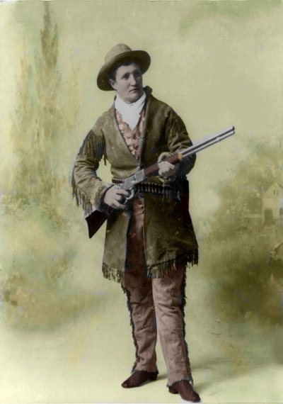 Portræt af Calamity Jane (1852-1903) (Martha Canary 1852-1903) i 1895. af Unknown photographer