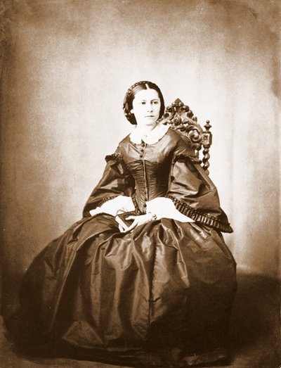 Portræt af Clara Schumann (1819 - 1896), hustru til Robert Schumann. af Unknown photographer