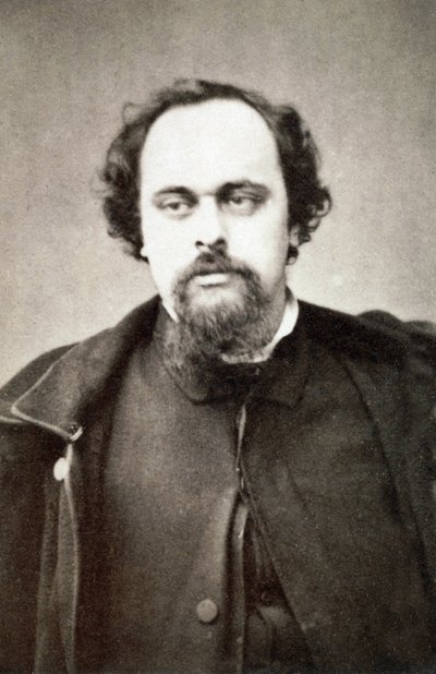 Portræt af Dante Gabriel Rossetti (1828-1882) - Omkring 1860 af Unknown photographer