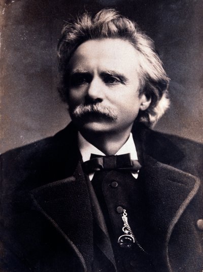 Portræt af Edvard Grieg (1843-1907) norsk komponist Fotografi. 19. århundrede. Milano, Biblioteca del Conservatorio af Unknown photographer