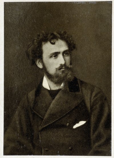 Portræt af Eugène Delacroix (1798 - 1863) i 1854. af Unknown photographer