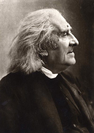 Portræt af Franz Liszt (1811-1886), ungarsk komponist og pianist. af Unknown photographer