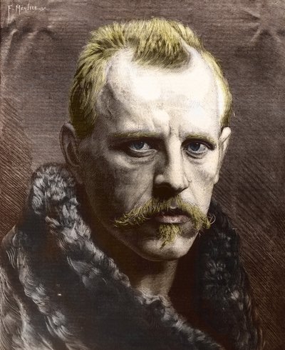 Portræt af Fridtjof Nansen (1861-1930) (kobberstik) af Unknown photographer