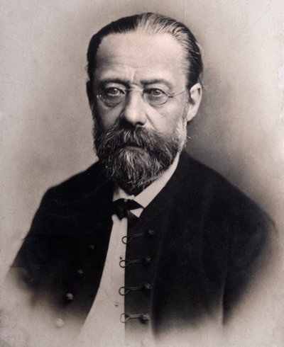 Portræt af Friedrich Smetana (gravering efter foto) af Unknown photographer