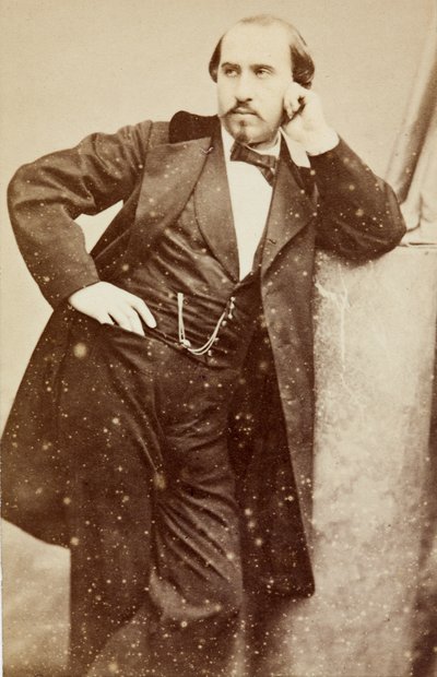 Portræt af Gabriel Fauré, ca. 1860 (s/h-foto) af Unknown photographer