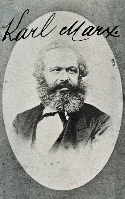 Portræt af den tyske filosof og økonom Karl Marx (1818-1883). Fotografi. Montreuil. Museum for Levende Historie. af Unknown photographer