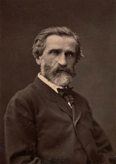 Portræt af Giuseppe Verdi, den berømte komponist. af Unknown photographer