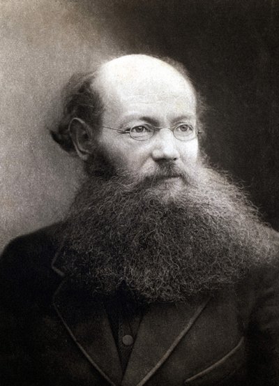 Portræt af prins Peter (Piotr) Alekseyevich Kropotkin (1842-1921), russisk revolutionær og anarkist. af Unknown photographer