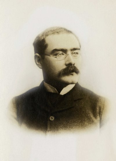 Portræt af Rudyard Kipling (1865-1936), engelsk forfatter. af Unknown photographer