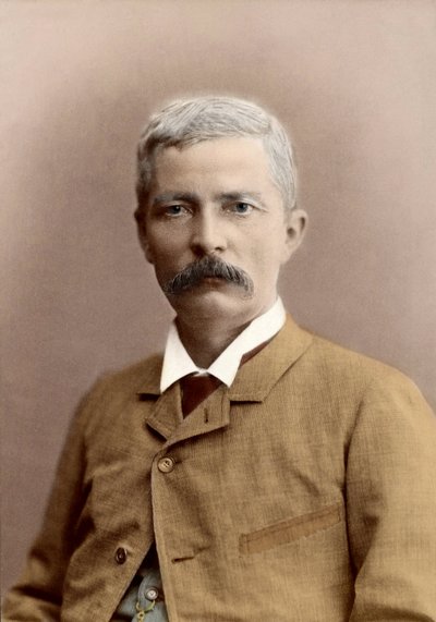 Portræt af Sir Henry Morton Stanley (født John Rowlands) (1841-1904), walisisk journalist og opdagelsesrejsende. senere farvning af Unknown photographer