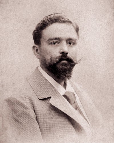 Portræt af komponist og pianist Isaac Albeniz (1860-1909) i en alder af 35. Foto af 1895. Madrid. Albeniz Foundation. af Unknown photographer