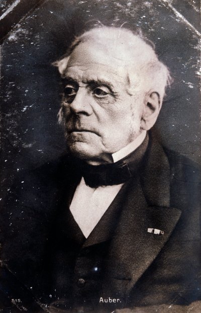 Portræt af den engelske komponist Daniel Francois Esprit Auber (1782-1871) Fotografi. 19. århundrede. Milano, biblioteca del conservatorio af Unknown photographer