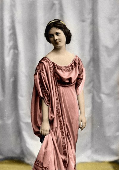Portræt af danseren Isadora Duncan (1877-1927) (Portræt af danseren Isadora Duncan) Fotografi begyndelsen af det 20. århundrede Privat samling af Unknown photographer