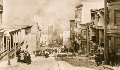 Jordskælv og brand i San Francisco af Unknown photographer