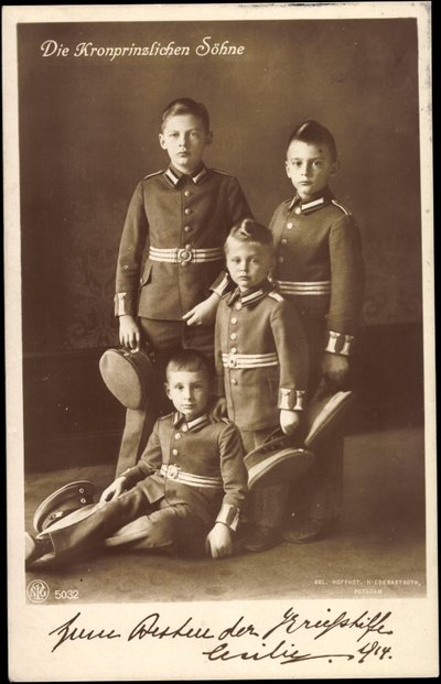 Kronprinsessens sønner, Preussen, NPG 5032 af Unknown photographer
