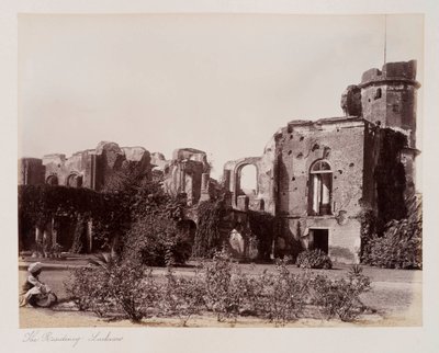 The Residency Lucknow, ca. 1885 (sepiafoto) af Unknown photographer
