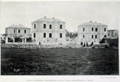 Rækkehuse bygget i Hanoi af iværksætteren Yolle, "Le Tonkin i 1900" af Robert Dubois. af Unknown photographer