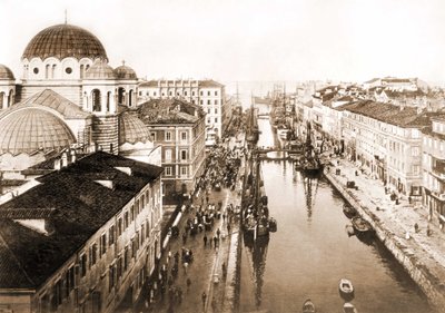 Udsigt over byen Trieste i slutningen af det 19. århundrede. af Unknown photographer