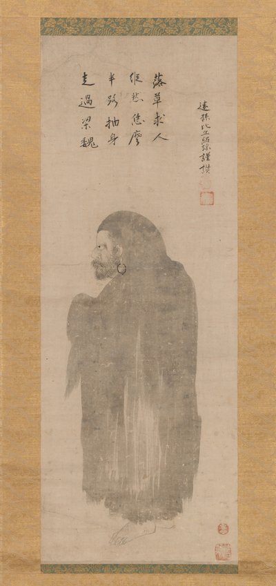 Bodhidharma, slutningen af det 16.-begyndelsen af det 17. århundrede. af Unkoku Tōgan