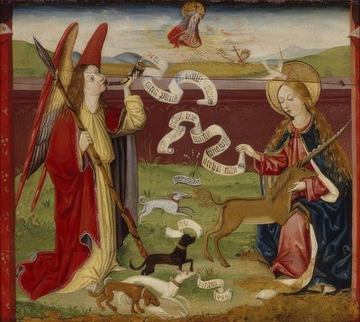 Bebudelsen. Den mystiske enhjørningsjagt. 1489 af Upper Rhenish Master