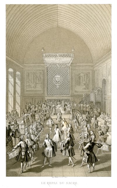 Kroningsmåltidet, 1715, 1885. af Urrabieta