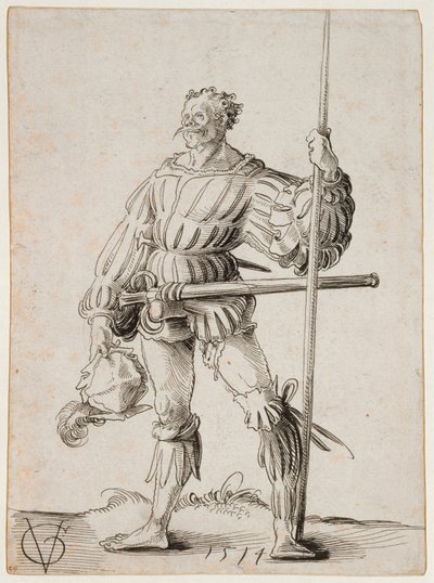 Soldat med lanse, 1514 af Urs Graf