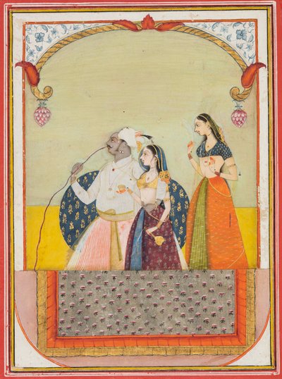 Maharaja Shri Anand Singh-ji og hans gemalinde af Ustad Murad