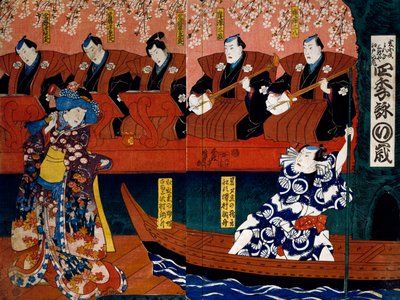 Den lange formel er for Dr. Looney, og Toshia c og r, s seen fra foo r s ason s af Utagawa Kunisada