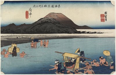 Abe River, Fuchu_, ca. 1833 af Utagawa Hiroshige