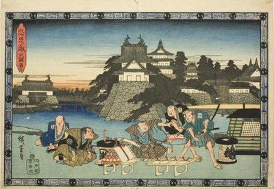 Akt 3 (Sandanme), fra serien "The Revenge of the Loyal Retainers (Chushingura)" af Utagawa Hiroshige