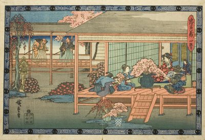 Akt 4 (Yondanme), fra serien "The Revenge of the Loyal Retainers (Chushingura)" af Utagawa Hiroshige